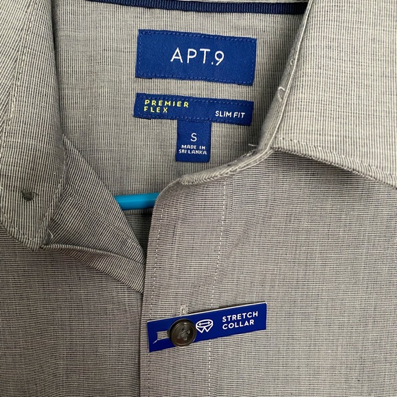 👔2 for $20👔 NWOT - APT 9 Premier Flex Slim Fit - Button Up Dress Shirt - Small - Picture 3 of 6